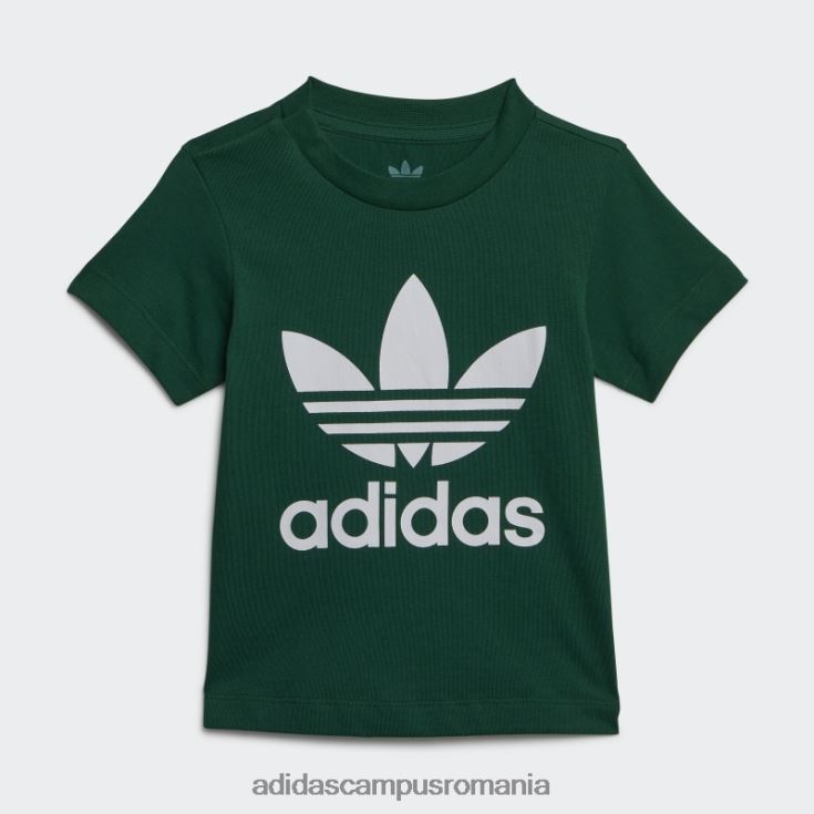 adidas campus romania tricou elegant trefoil verde închis copii verde inchis J266N211743