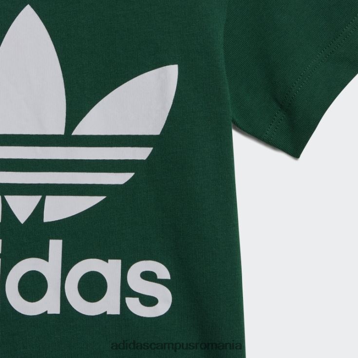 adidas campus romania tricou elegant trefoil verde închis copii verde inchis J266N211743