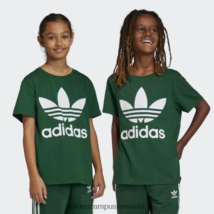 adidas campus romania tricou fashion trefoil verde închis copii verde inchis J266N211737