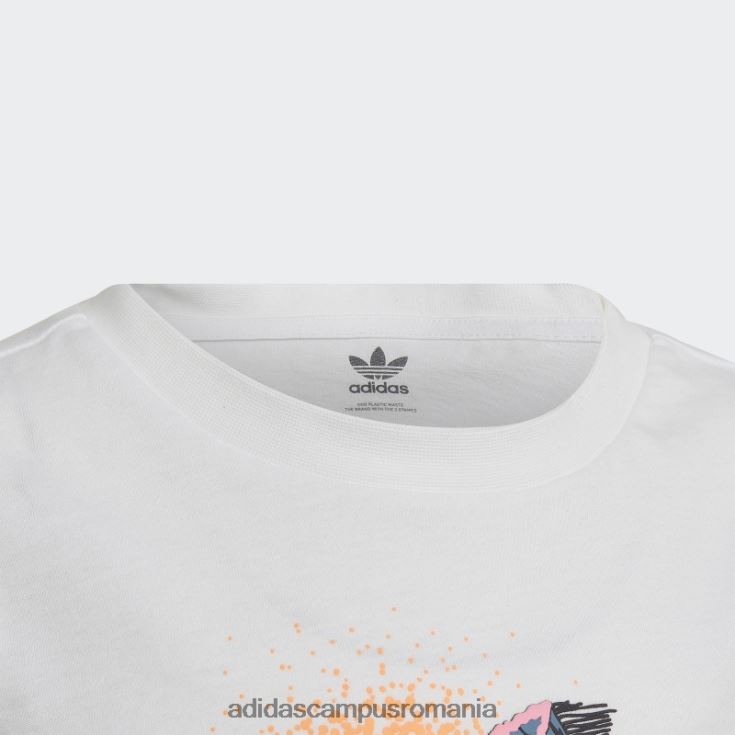 adidas campus romania tricou grafic alb copii alb J266N218952