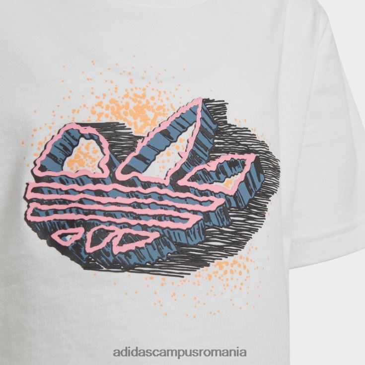 adidas campus romania tricou grafic alb copii alb J266N218952