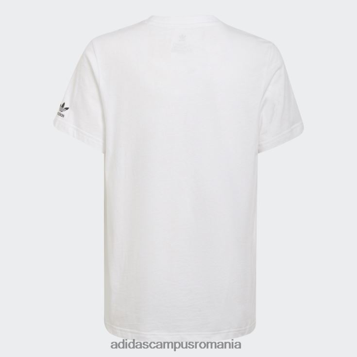 adidas campus romania tricou grafic alb copii alb negru J266N219244