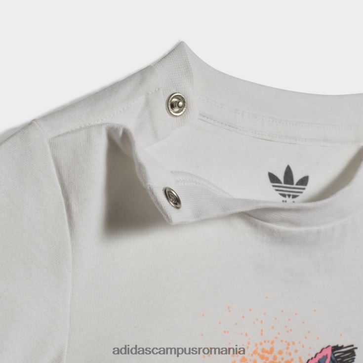 adidas campus romania tricou grafic alb elegant copii alb J266N218989