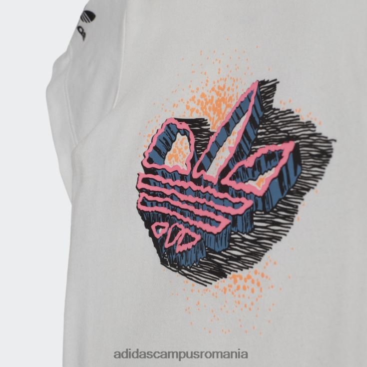 adidas campus romania tricou grafic alb elegant copii alb J266N218989