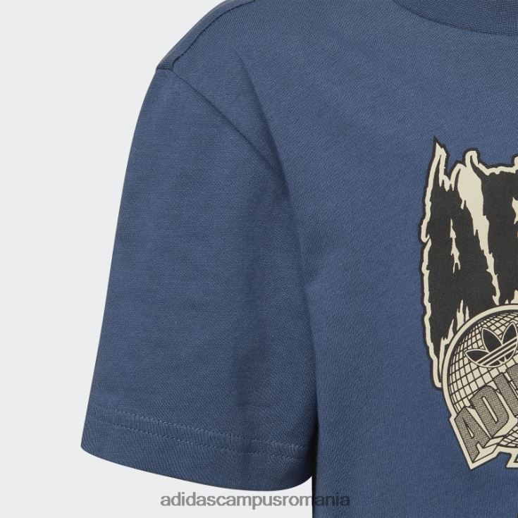 adidas campus romania tricou grafic fashion oțel copii oţel J266N218914