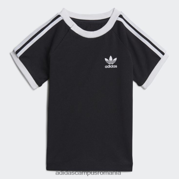 adidas campus romania tricou negru cu 3 dungi adidas copii alb negru J266N218645