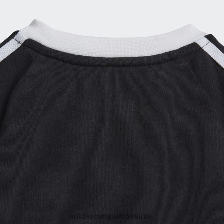 adidas campus romania tricou negru cu 3 dungi adidas copii alb negru J266N218645