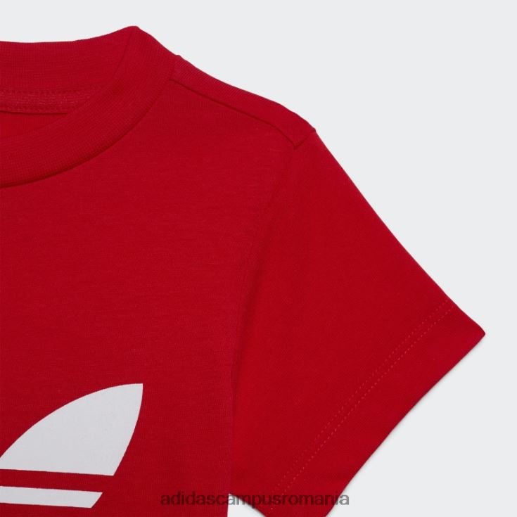 adidas campus romania tricou roșu trifoil copii rosu alb J266N218958