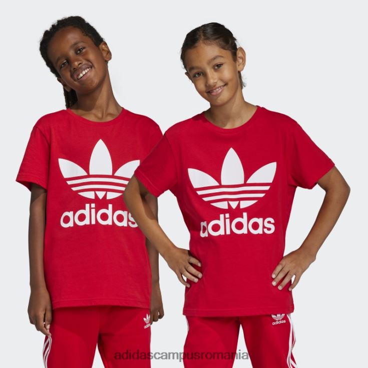 adidas campus romania tricou trefoil de modă stacojiu copii stacojiu J266N218463