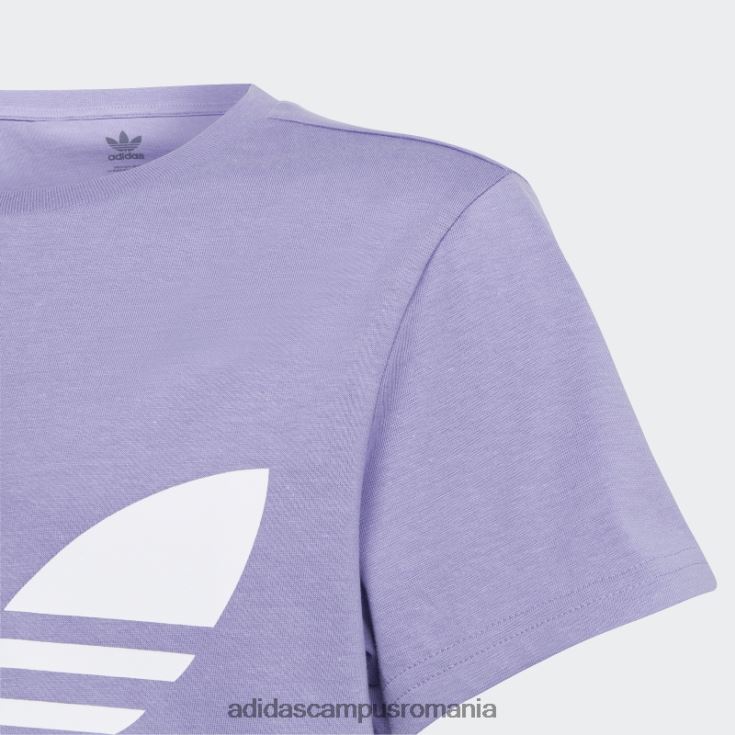 adidas campus romania tricou trefoil liliac copii liliac J266N218445