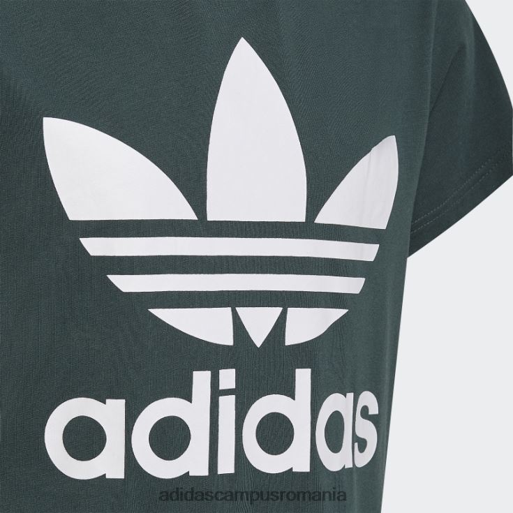 adidas campus romania tricou trefoil verde mineral copii verde mineral J266N211986