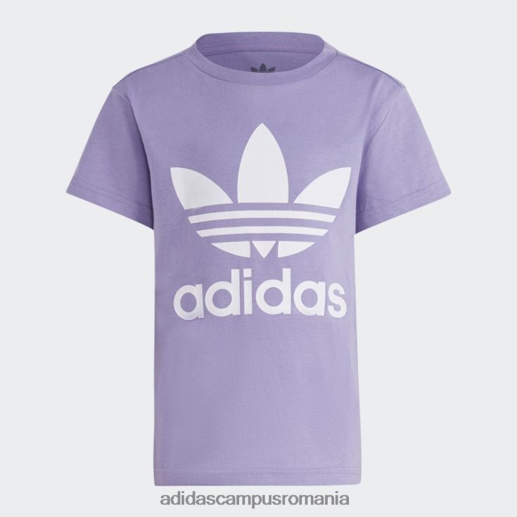 adidas campus romania tricou trifoil lila adicolor copii liliac J266N218371