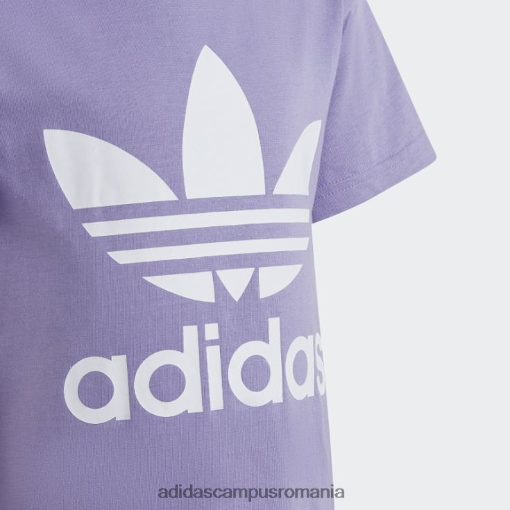 adidas campus romania tricou trifoil lila adicolor copii liliac J266N218371