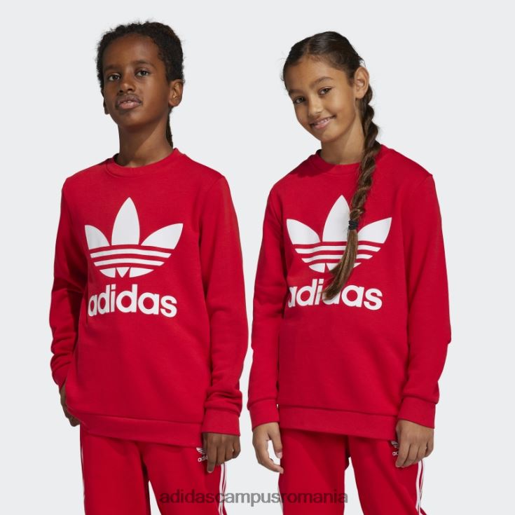 adidas campus romania trifoil crew hanorac stacojiu adidas copii stacojiu J266N211712
