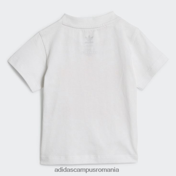 adidas campus romania trifoil pantaloni scurți set de tricou adidas alb copii alb/roz J266N211904