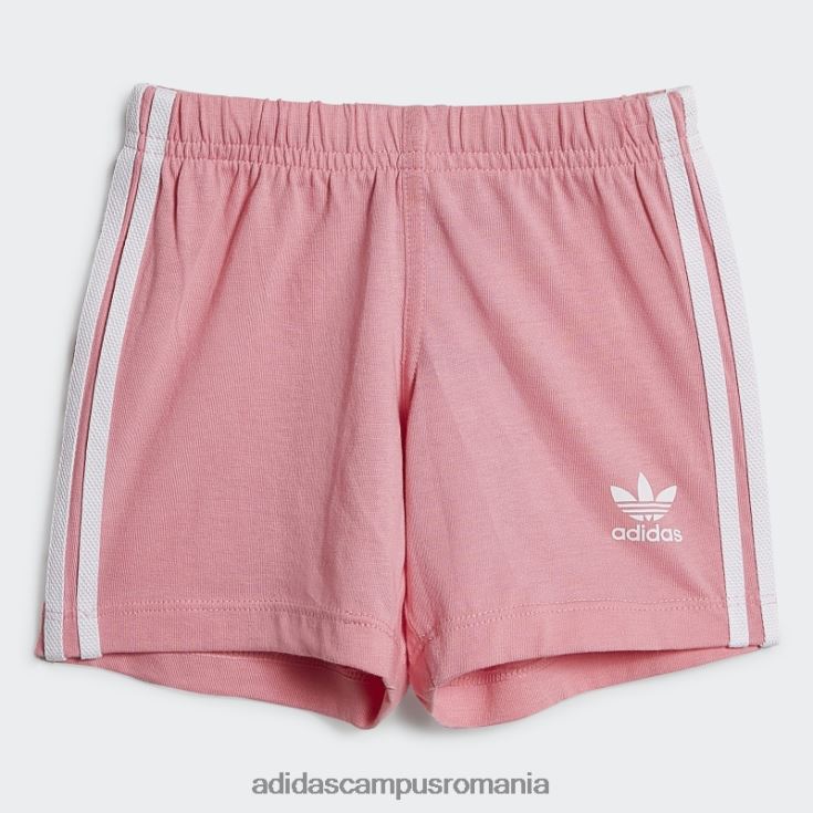 adidas campus romania trifoil pantaloni scurți set de tricou adidas alb copii alb/roz J266N211904