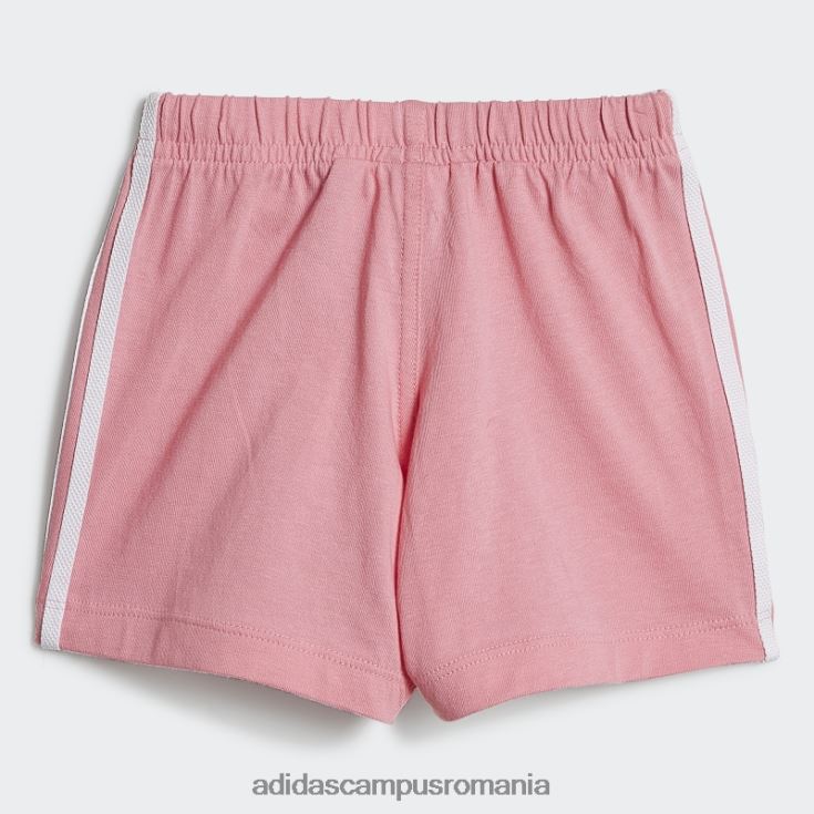 adidas campus romania trifoil pantaloni scurți set de tricou adidas alb copii alb/roz J266N211904