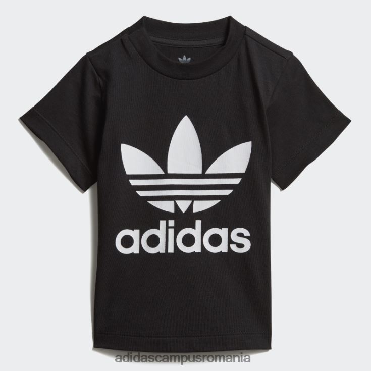 adidas campus romania trifoil tee alb fierbinte copii alb negru J266N23323