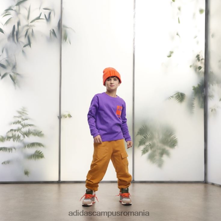 adidas campus romania tricou grafic cu mânecă lungă violet copii Violet J266N219051