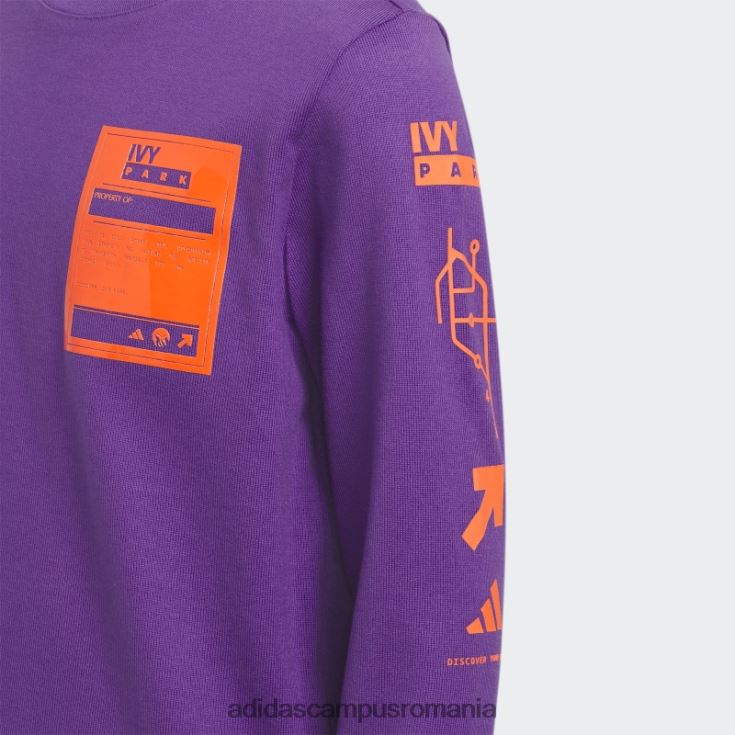 adidas campus romania tricou grafic cu mânecă lungă violet copii Violet J266N219051