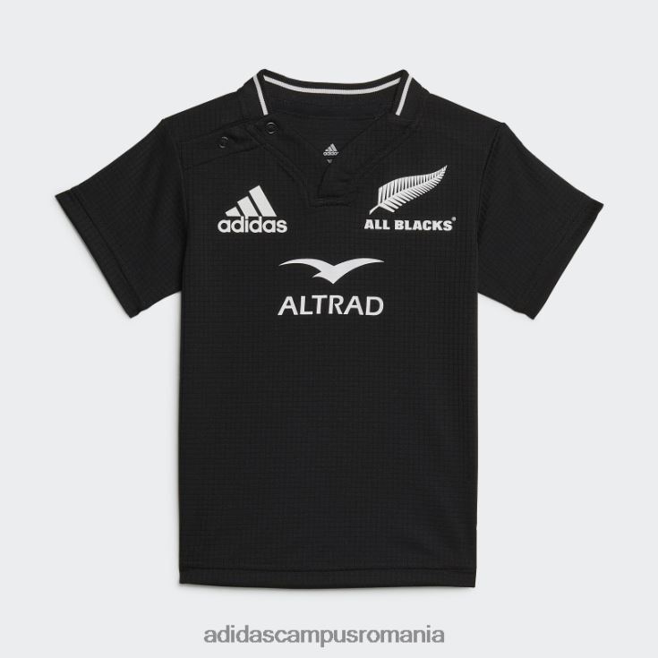 adidas campus romania all blacks rugby replica home kit bebelus negru copii alb negru J266N218716