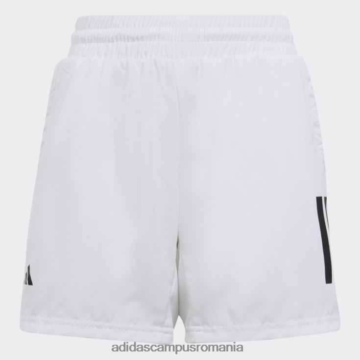 adidas campus romania alb club tenis 3 dungi pantaloni scurți moda copii alb J266N218683