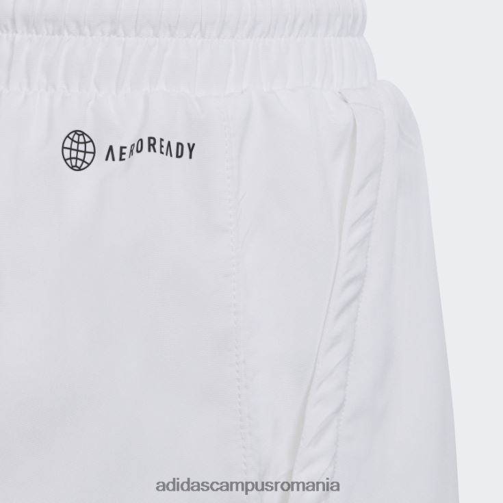 adidas campus romania alb club tenis 3 dungi pantaloni scurți moda copii alb J266N218683
