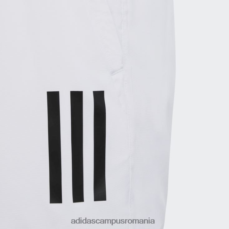 adidas campus romania alb club tenis 3 dungi pantaloni scurți moda copii alb J266N218683