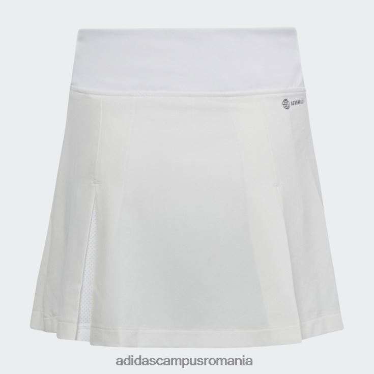 adidas campus romania fustă albă cu pliuri de tenis club copii alb J266N23455