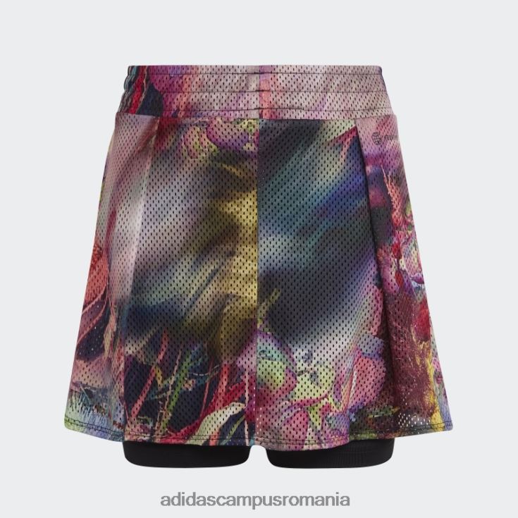 adidas campus romania fustă de tenis elegantă melbourne neagră copii multicolor/negru J266N219197