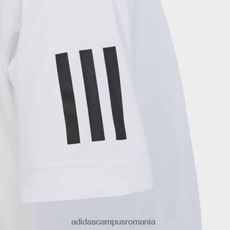 adidas campus romania tricou alb club tenis 3 dungi copii alb J266N218784