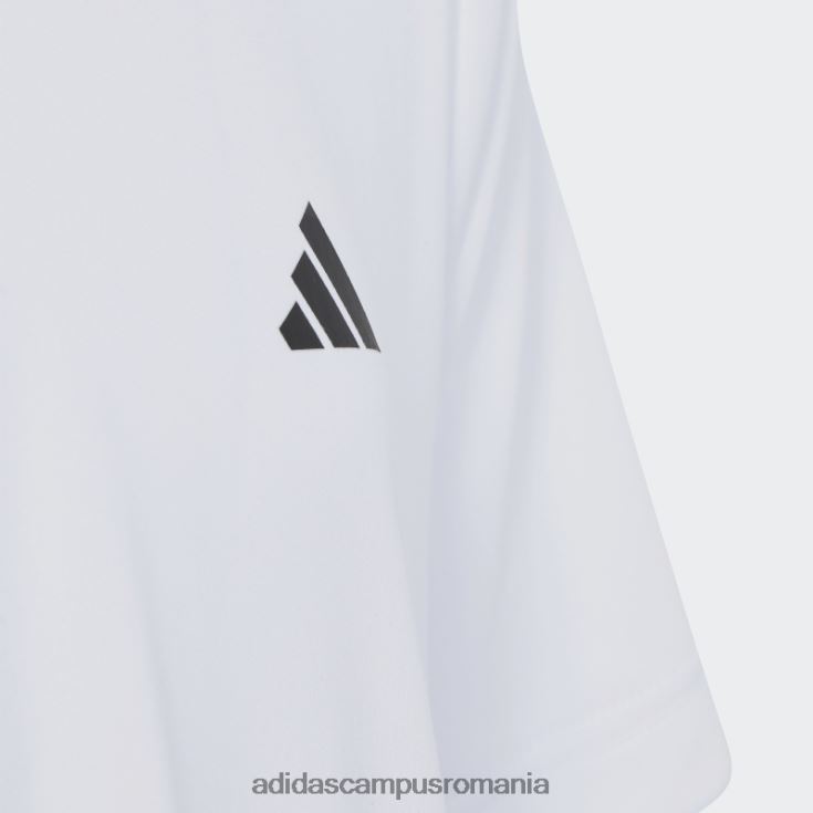 adidas campus romania tricou alb club tenis 3 dungi copii alb J266N218784