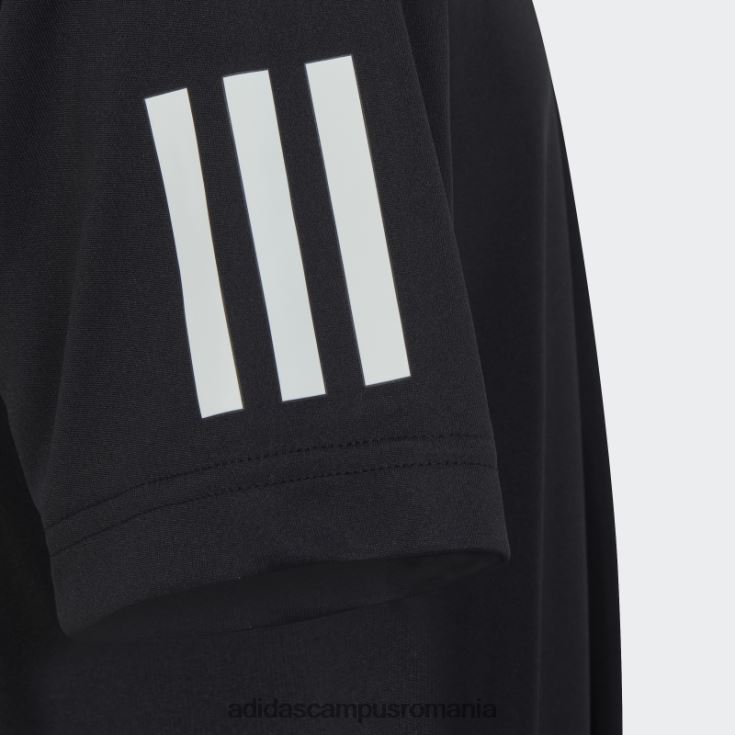 adidas campus romania tricou negru club tenis cu 3 dungi adidas copii negru J266N211817