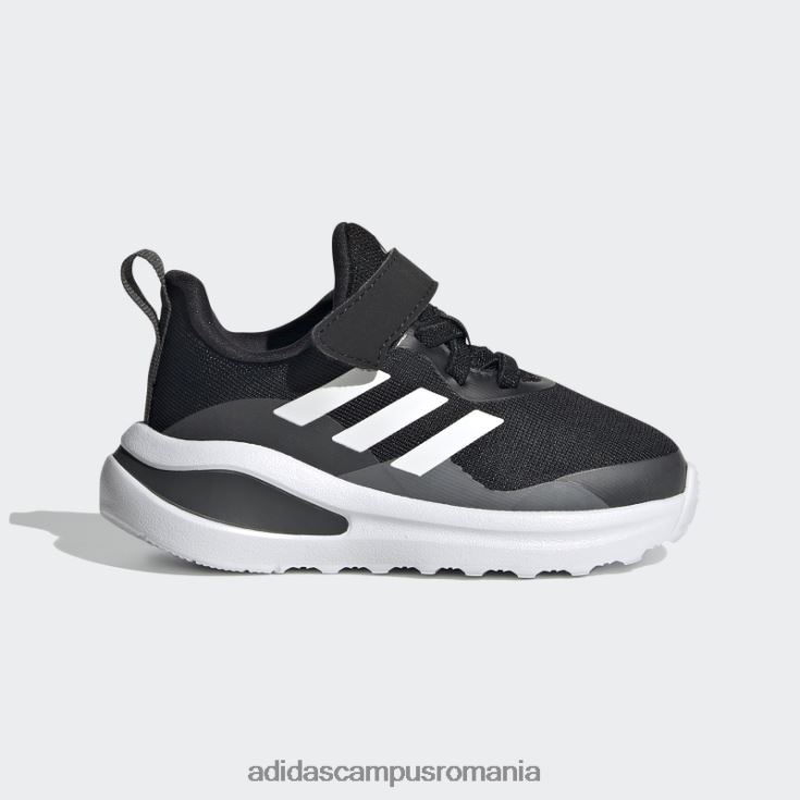 adidas campus romania fortarun pantofi de alergat cu curea elastica din dantela neagra adidas copii negru/alb/gri J266N211076