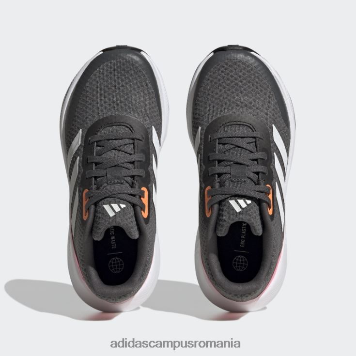 adidas campus romania pantofi sport grey falcon 3 din dantela copii gri/alb/roz fascicul J266N224880