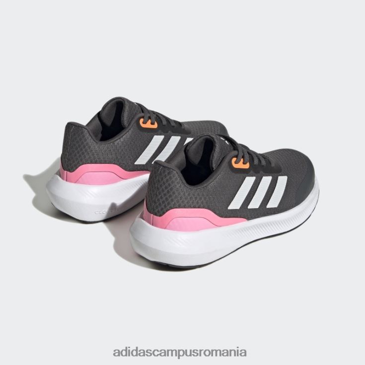 adidas campus romania pantofi sport grey falcon 3 din dantela copii gri/alb/roz fascicul J266N224880