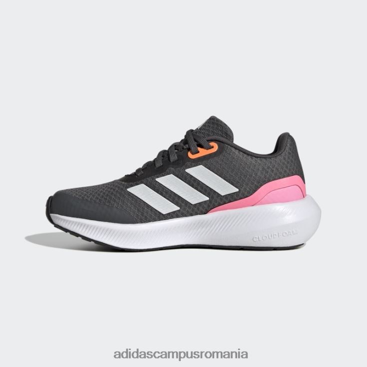 adidas campus romania pantofi sport grey falcon 3 din dantela copii gri/alb/roz fascicul J266N224880