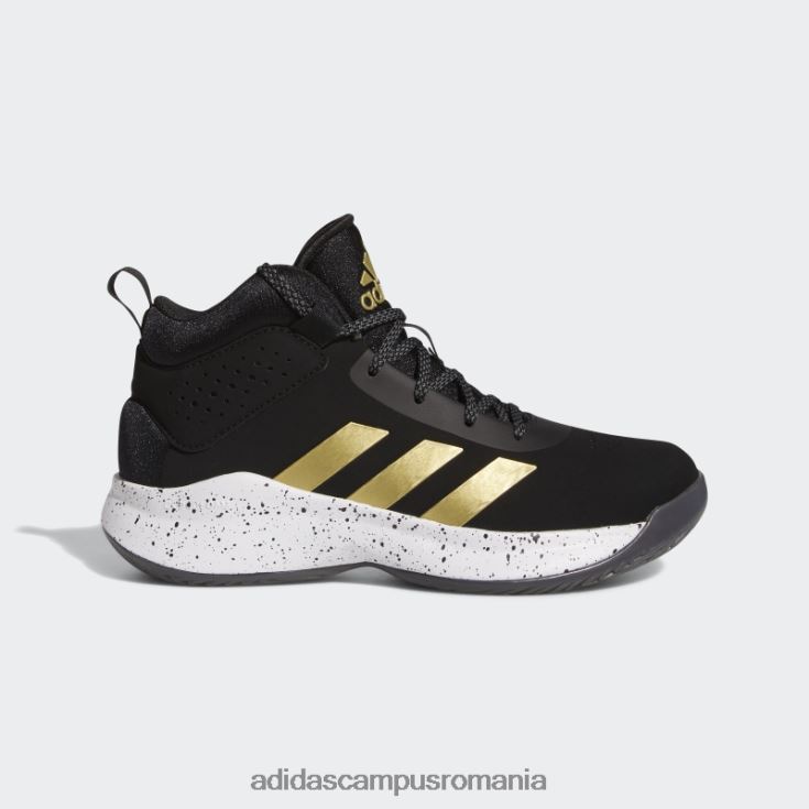 adidas campus romania cross em up 5 pantofi largi copii negru/auriu metalic/alb J266N211062