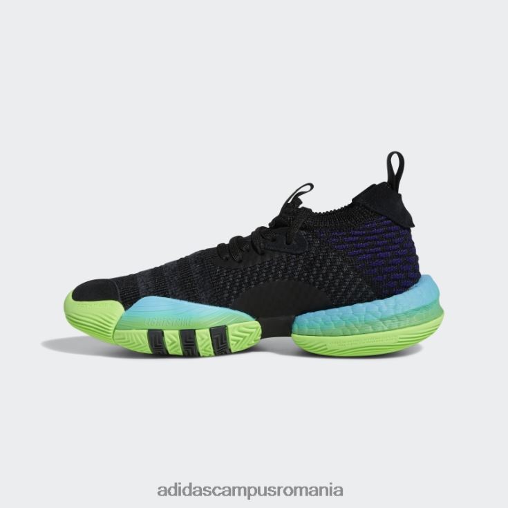 adidas campus romania pantofi negri Trae Young 2.0 copii negru/verde J266N211482