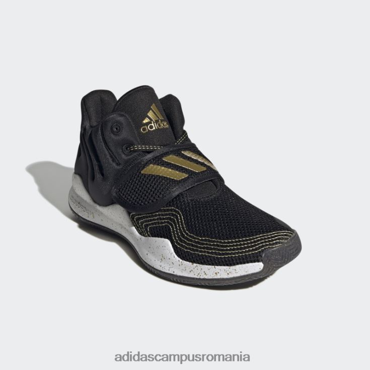 adidas campus romania pantofi negri deep threat primeblue copii negru/auriu metalic/alb J266N211555