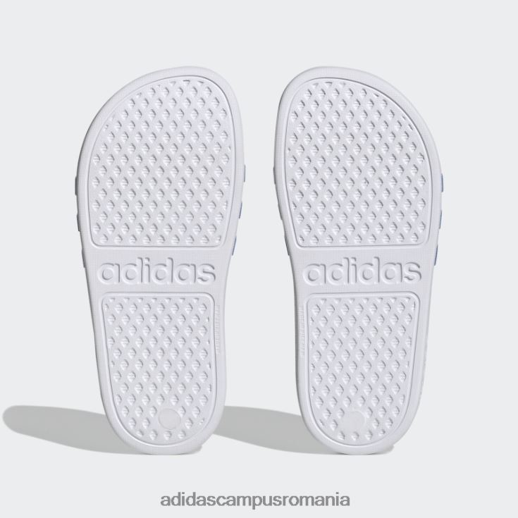 adidas campus romania tobogane adilette aqua albastru met copii alb/albastru met J266N224899