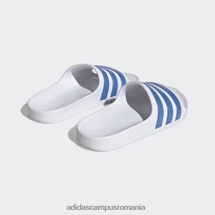 adidas campus romania tobogane adilette aqua albastru met copii alb/albastru met J266N224899