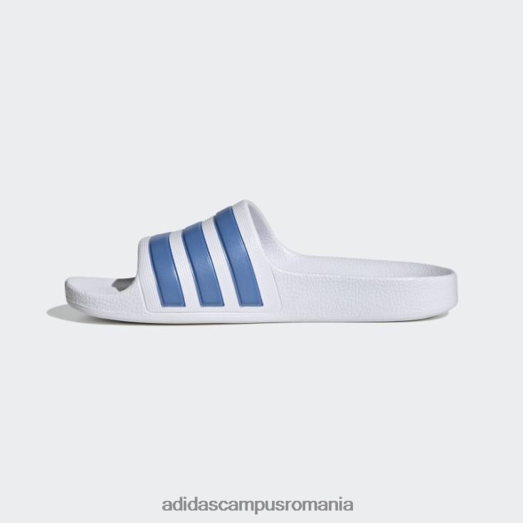 adidas campus romania tobogane adilette aqua albastru met copii alb/albastru met J266N224899