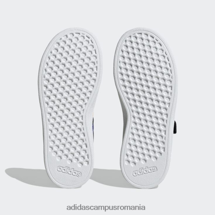 adidas campus romania Grand Court Court din dantela elastica si pantofi cu curea superioara adidas negri copii negru/albastru/verde curte J266N211268