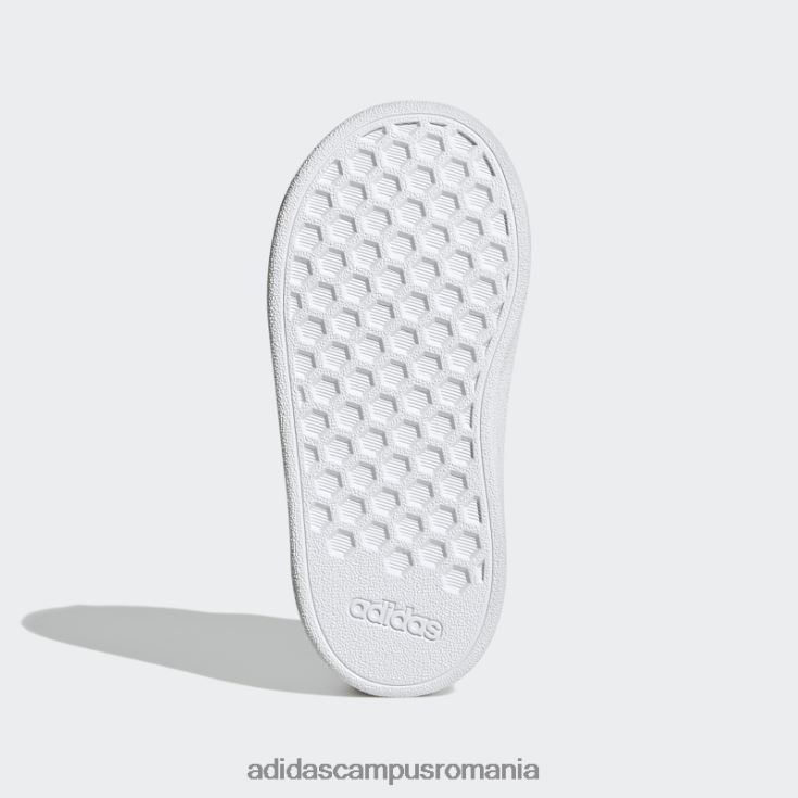 adidas campus romania Grand Court Lifestyle Court pantofi cu cârlig și buclă albi copii alb/iridescent J266N217827