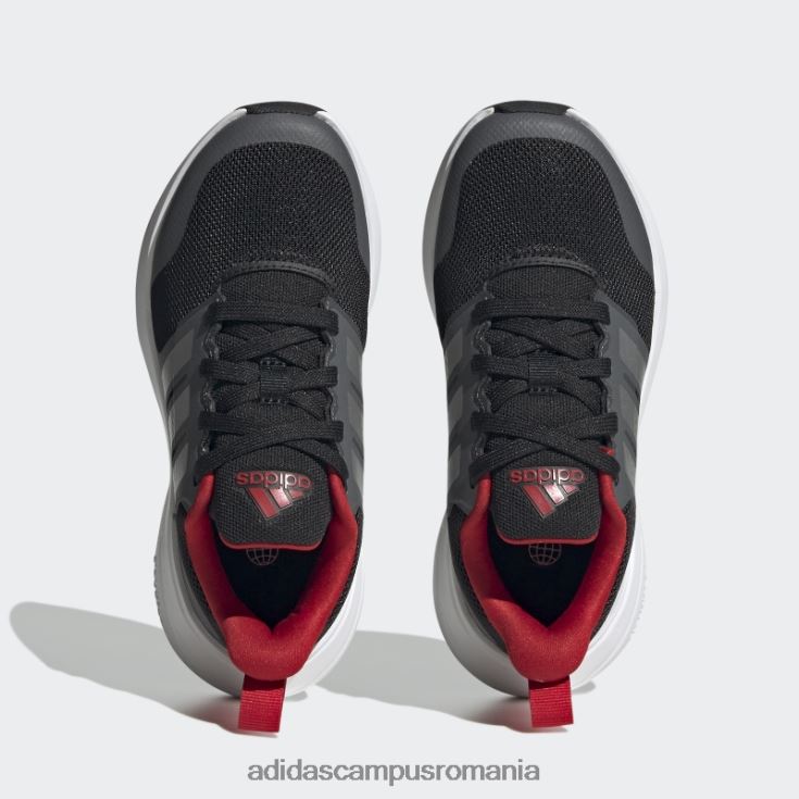 adidas campus romania Scarlet fortarun 2.0 pantofi din dantela cloudfoam copii negru/argintiu/stacojiu J266N217905