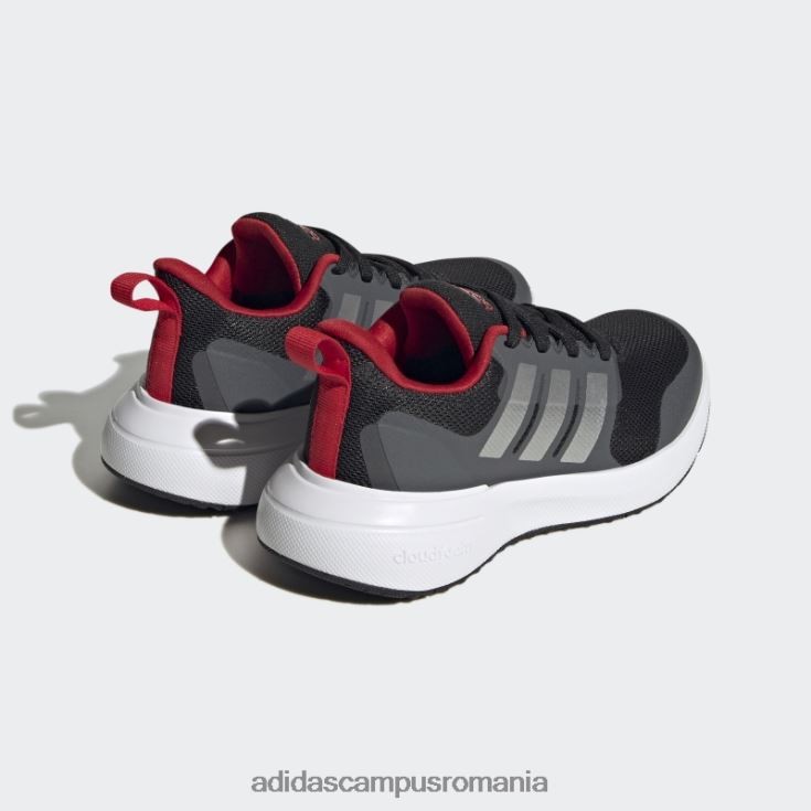 adidas campus romania Scarlet fortarun 2.0 pantofi din dantela cloudfoam copii negru/argintiu/stacojiu J266N217905