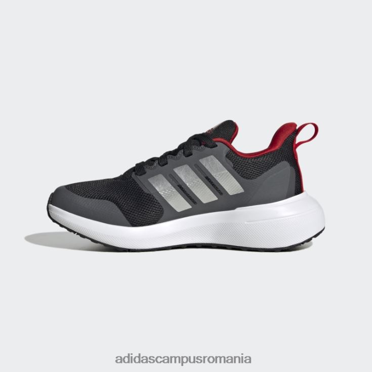 adidas campus romania Scarlet fortarun 2.0 pantofi din dantela cloudfoam copii negru/argintiu/stacojiu J266N217905