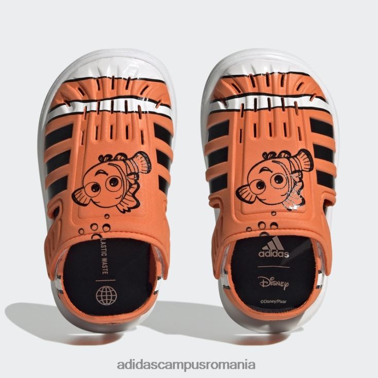 adidas campus romania alb finding nemo varf inchis sandale de vara moda copii portocaliu/negru/alb J266N211214
