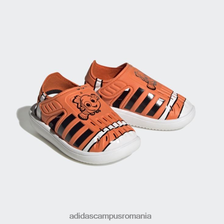 adidas campus romania alb finding nemo varf inchis sandale de vara moda copii portocaliu/negru/alb J266N211214
